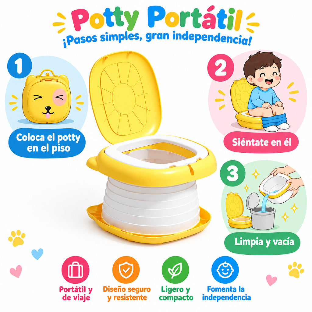 Baño portátil infantil amarillo | Potty